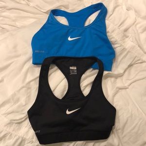 Women’s Nike Sports Bras- Black and Blue XS